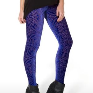 BLACKMILK burned velvet leggings BLURPLE